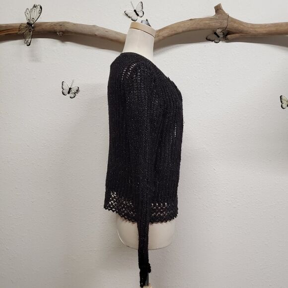 Peruvian connection open knit crochet cardigan - Picture 5 of 8